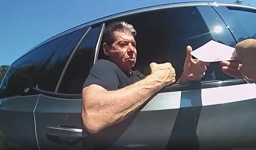 McMahon was accused of driving his Bentley in excess of 100mph (Connecticut State Police)