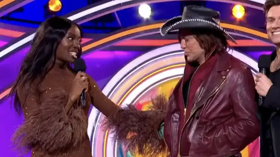 Mickey Rourke sparked controversy in the launch episode for his 'creepy' behaviour towards AJ Odudu (ITV)