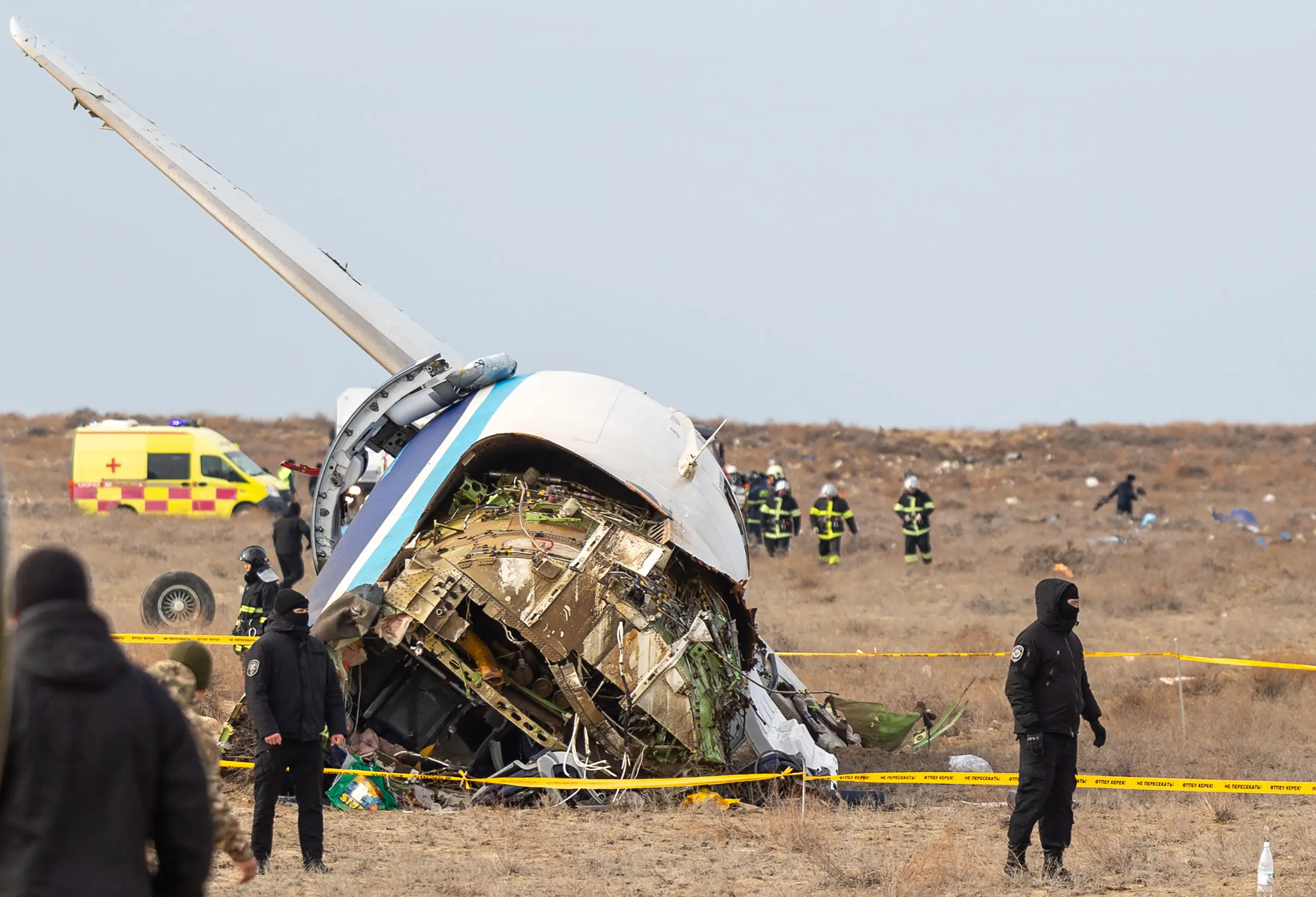 38 on board Azerbaijan Airlines flight 8243 died from the crash (ISSA TAZHENBAYEV/AFP via Getty Images)