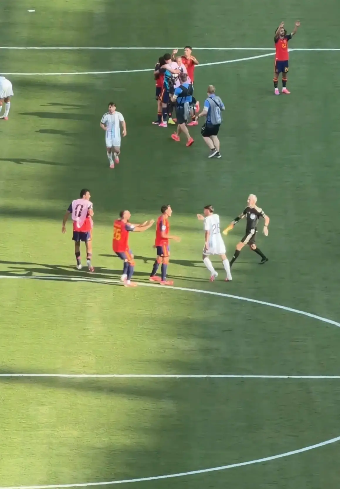 New footage appears to show Molina interrupting Spain's celebrations prior to clashing with Rodri (X/AxeeL)