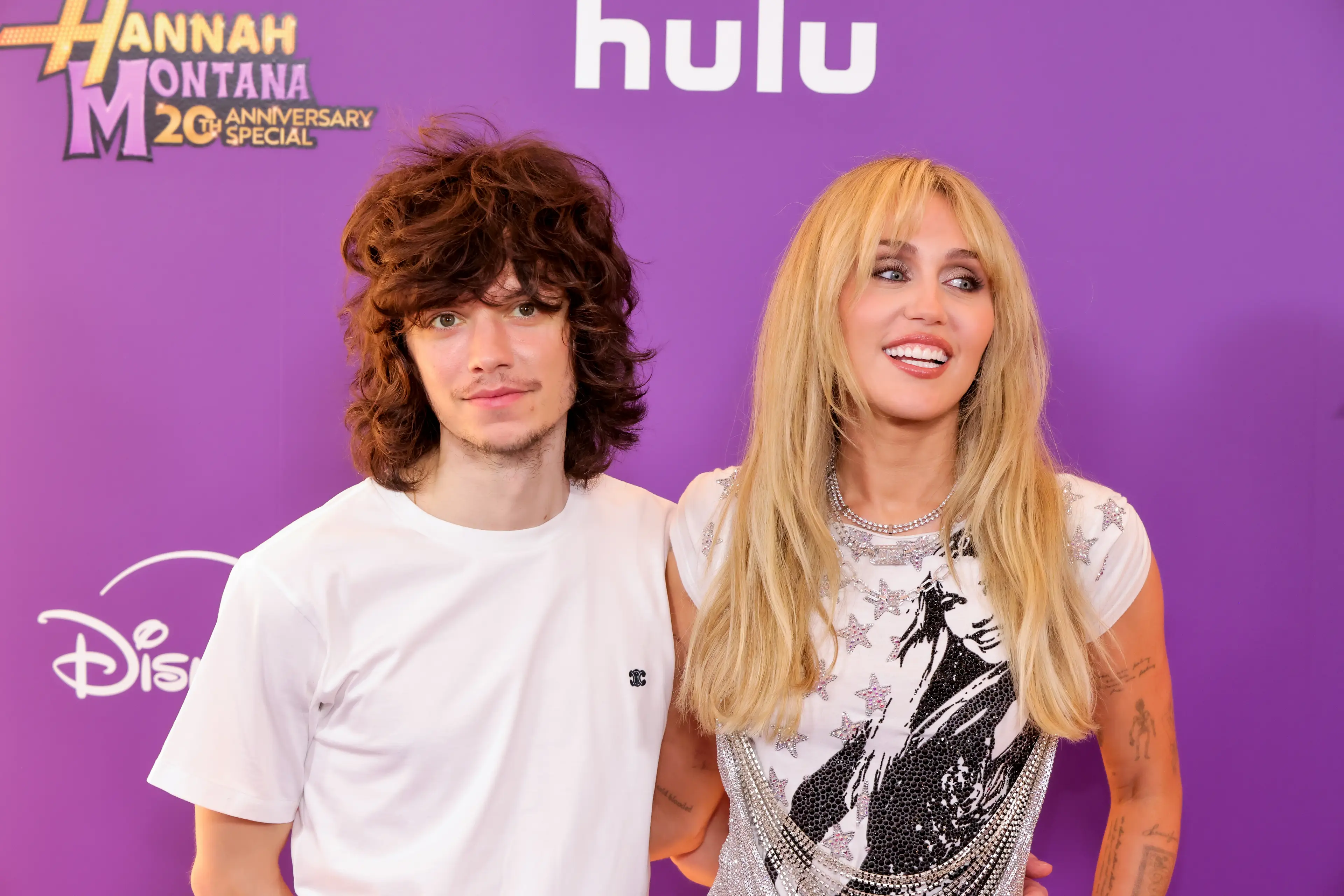 Cyrus, pictured with fiancé Maxx Morando, revealed the rumours about her and Sprouse were true (Julian Hamilton/FilmMagic)