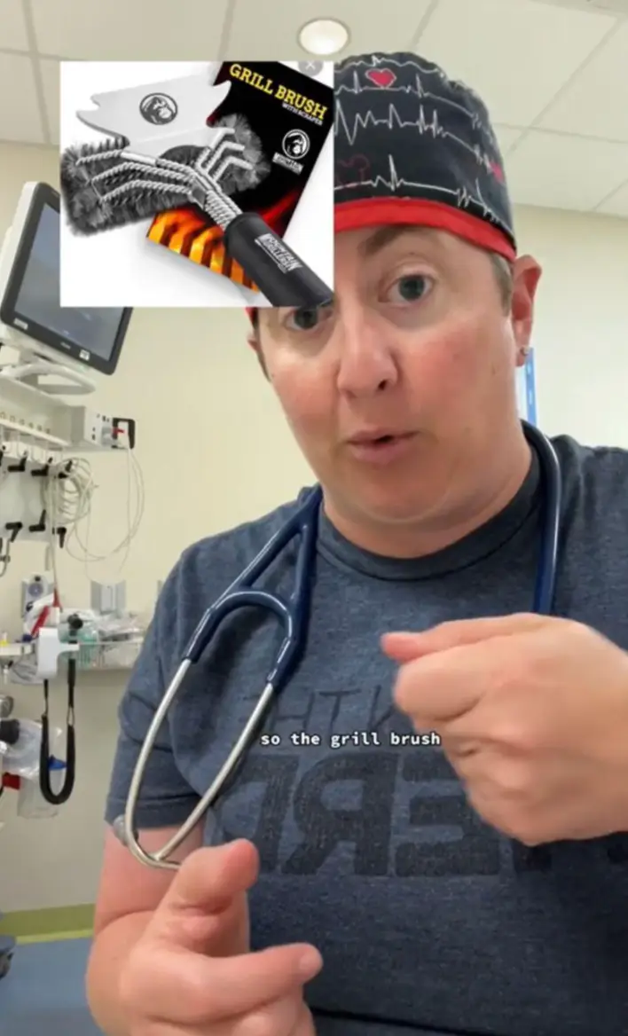 Grill brushes present an unexpected danger.