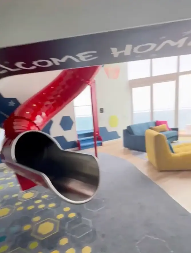 The suite has a slide.