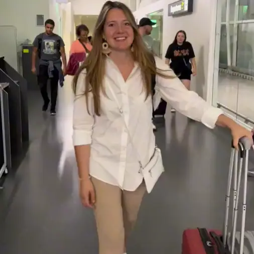 The couple said they received dirty looks from people at the airport.