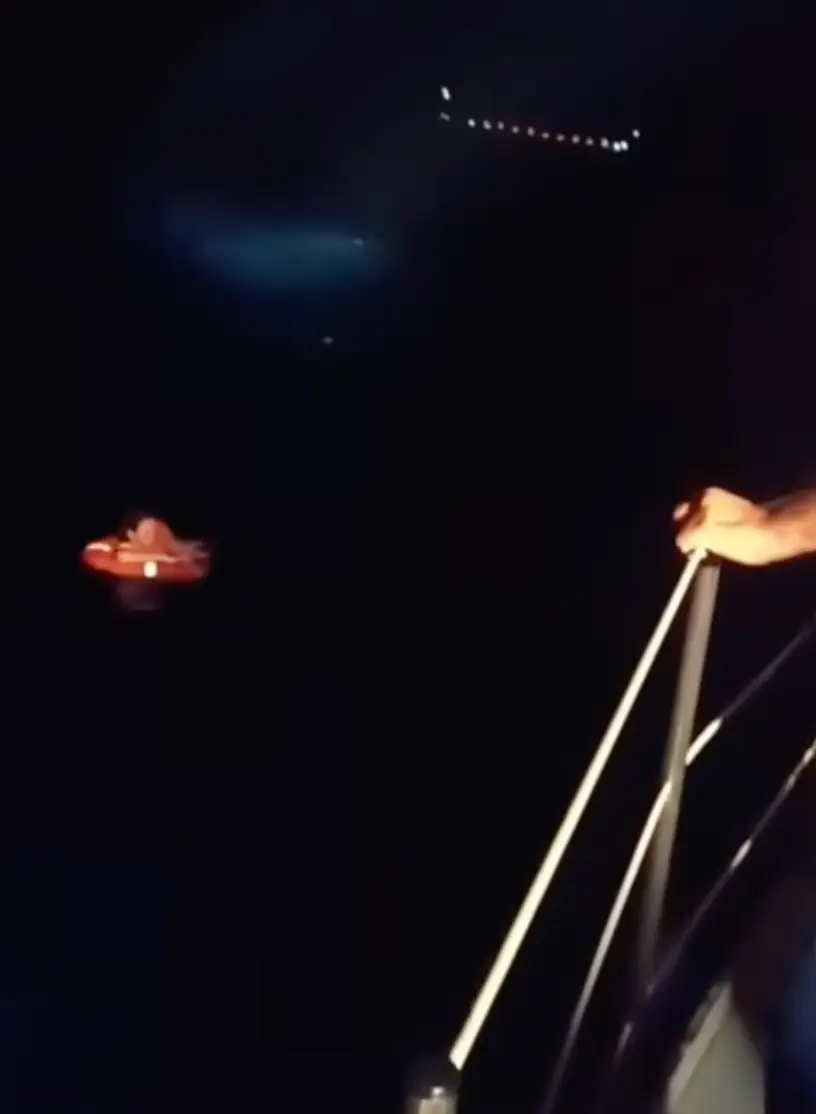 It is believed the woman spent around 20 hours in the water before being rescued (YouTube/Hellenic Coastguard)