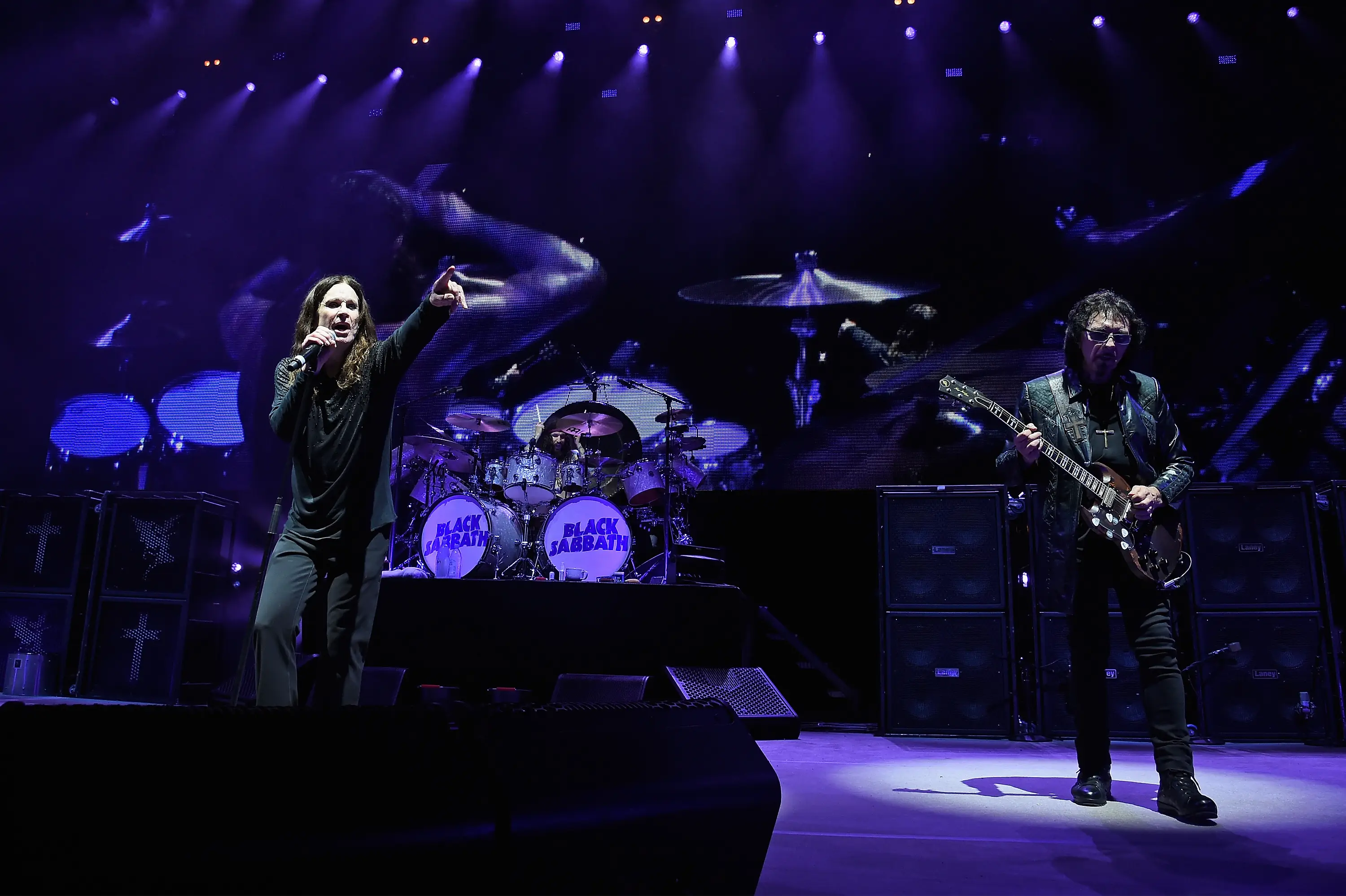 Ozzy Osbourne and Tommy Iommi performing together with Black Sabbath in 2016 (Kevin Mazur/WireImage)