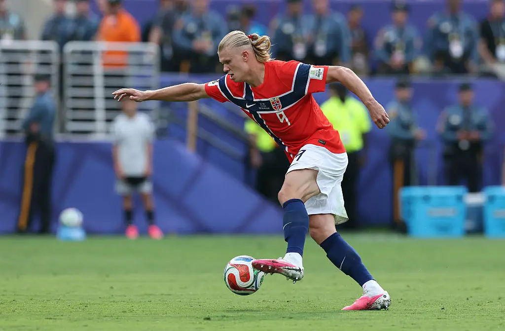 Erling Haaland's ponytail has become the unexpected star of the tournament (Ian MacNicol/Getty Images)