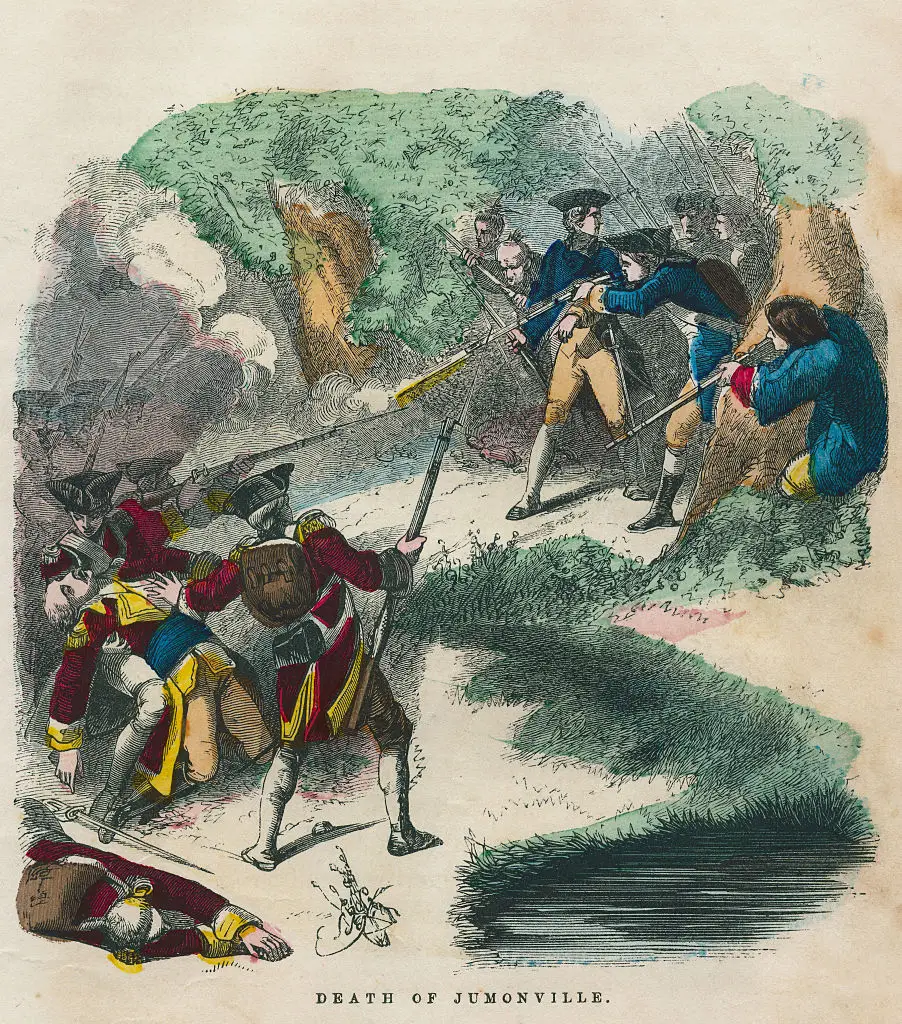 An illustration of the Battle of Jumonville Glen (Interim Archives/Getty Images)