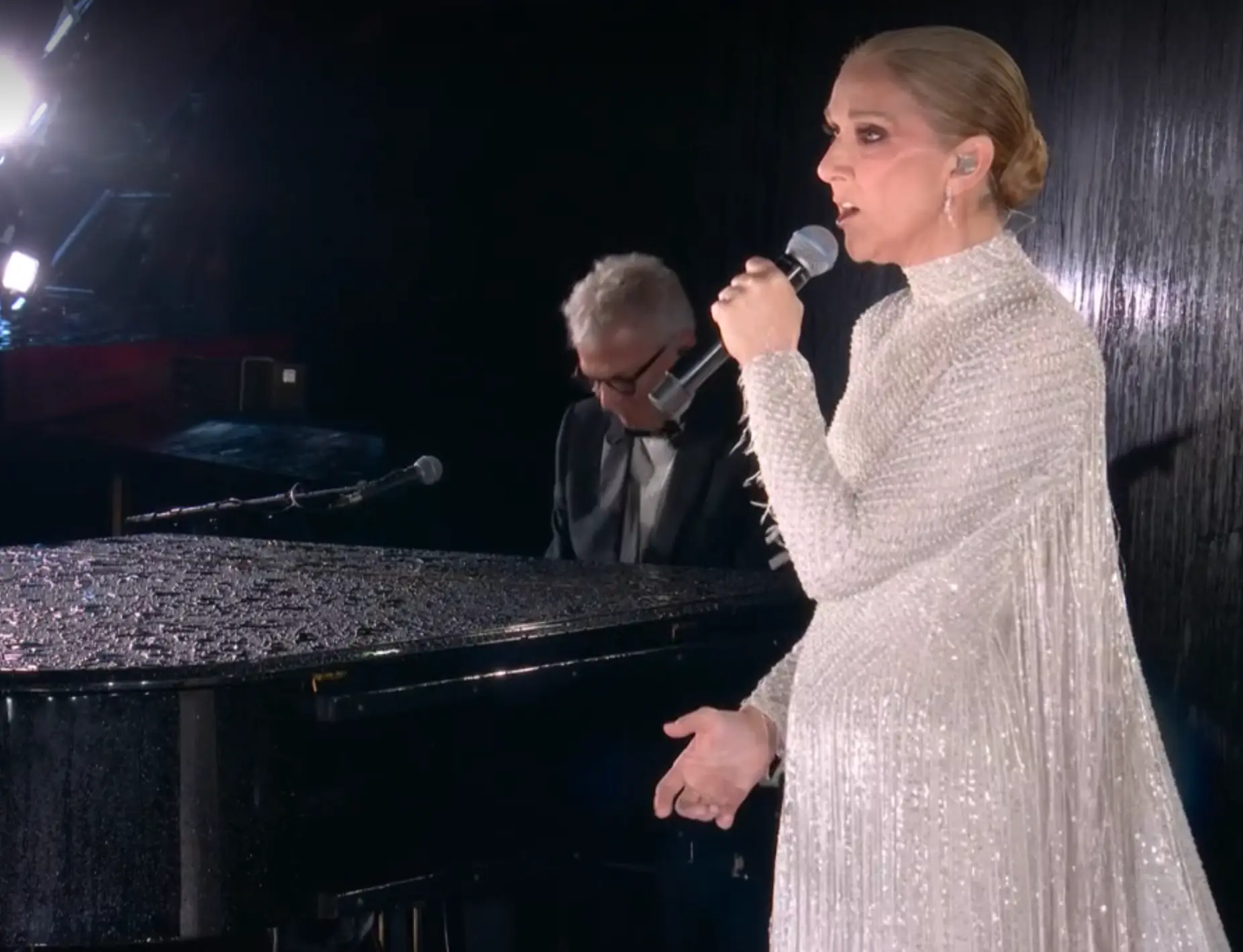 Celine Dion's performance at the 2024 Olympics opening ceremony in Paris was breathtaking. (France 2)