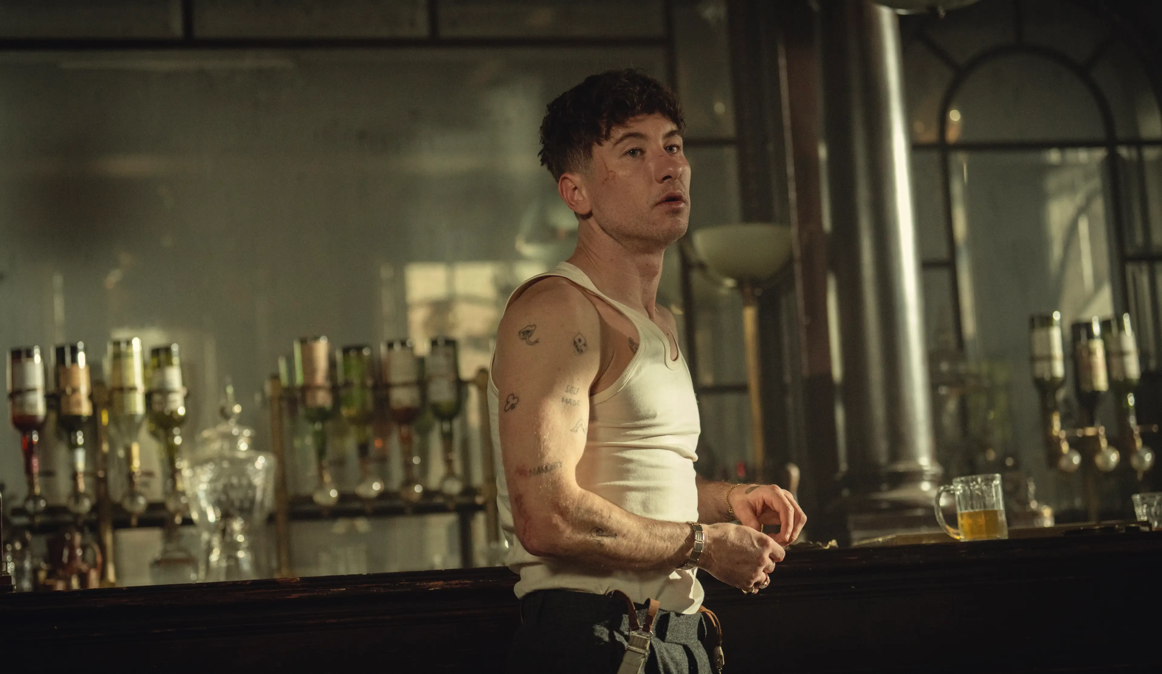 Keoghan revealed he ended up with an eye infection and some sore knuckles after shooting the scene (Netflix)