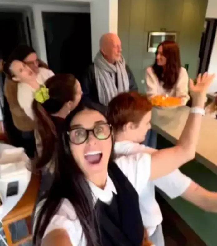 Bruce celebrated his birthday surrounded by his family.