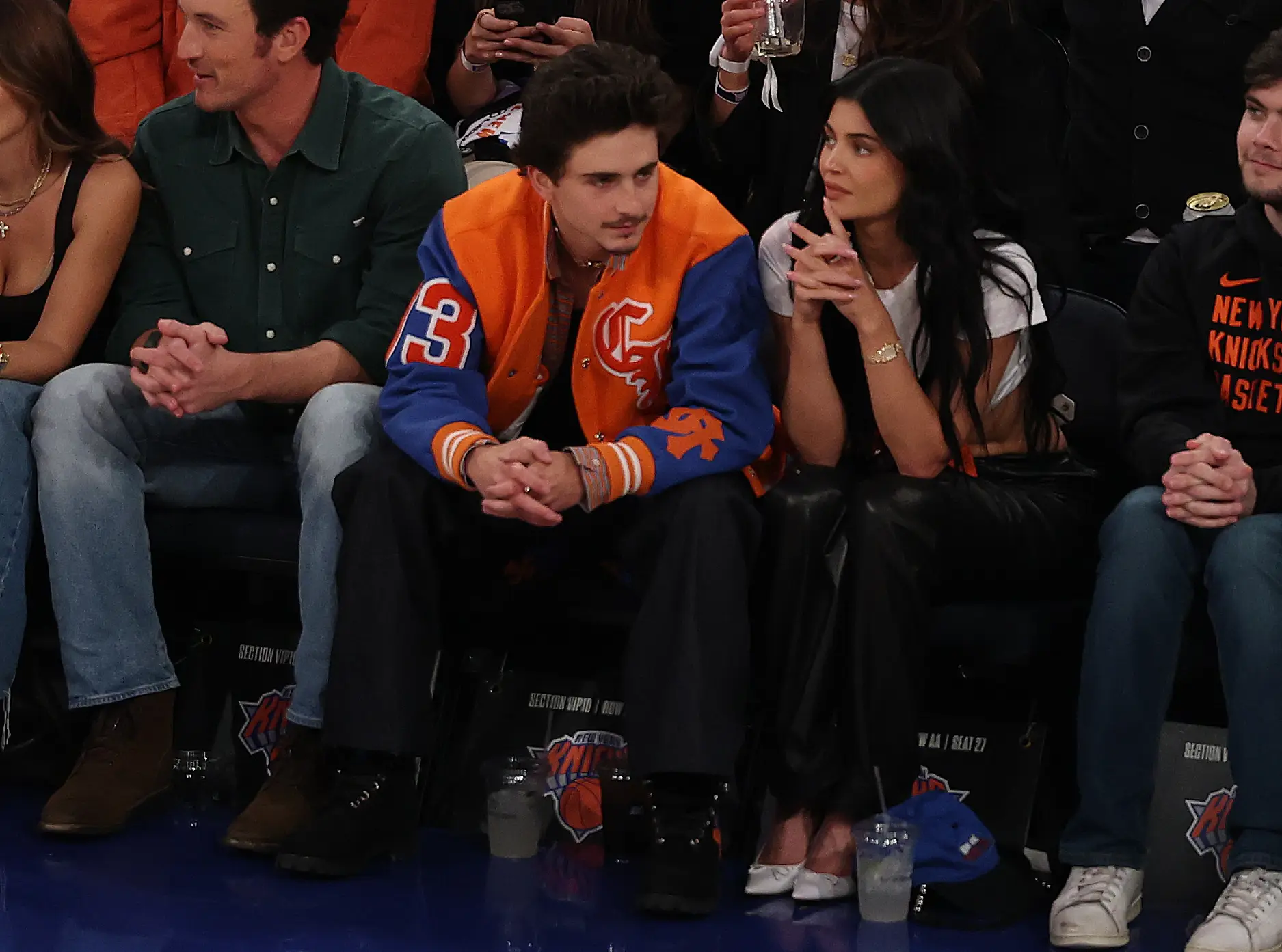 Kylie Jenner and Timothée Chalamet have been spotted at a host of Knicks games recently (Al Bello/Getty Images)