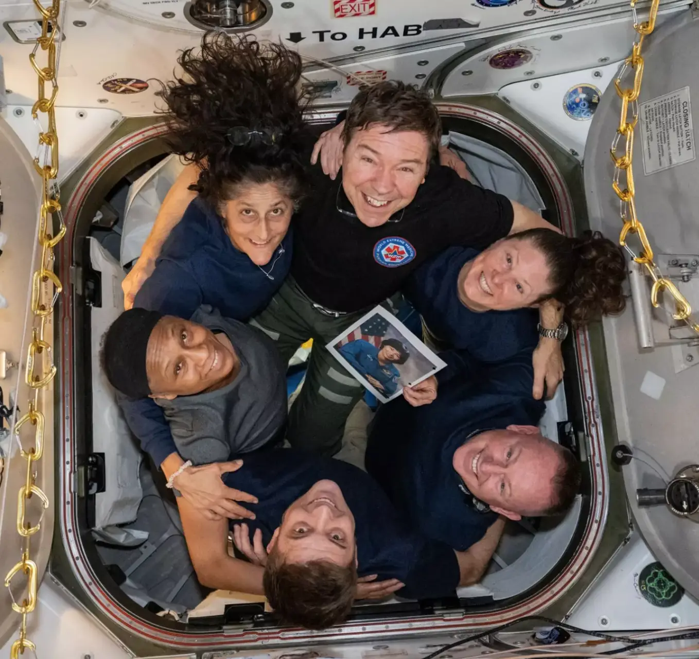 Wilmore and Williams have adapted to living on the ISS but the longer they're in space, the more damage it'll do to their bodies. (Instagram/@ISS)