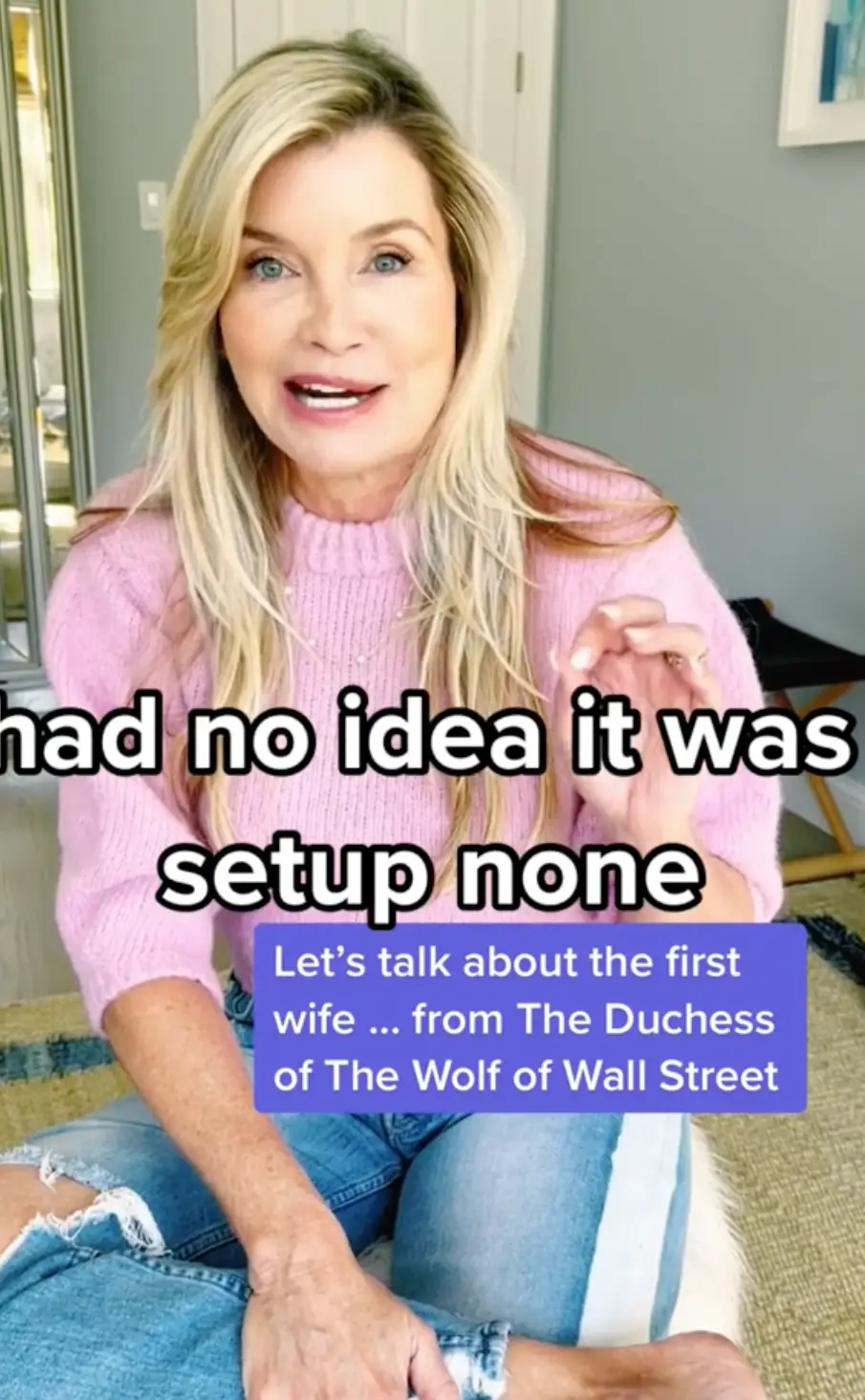 Nadine had no idea it was a set up.