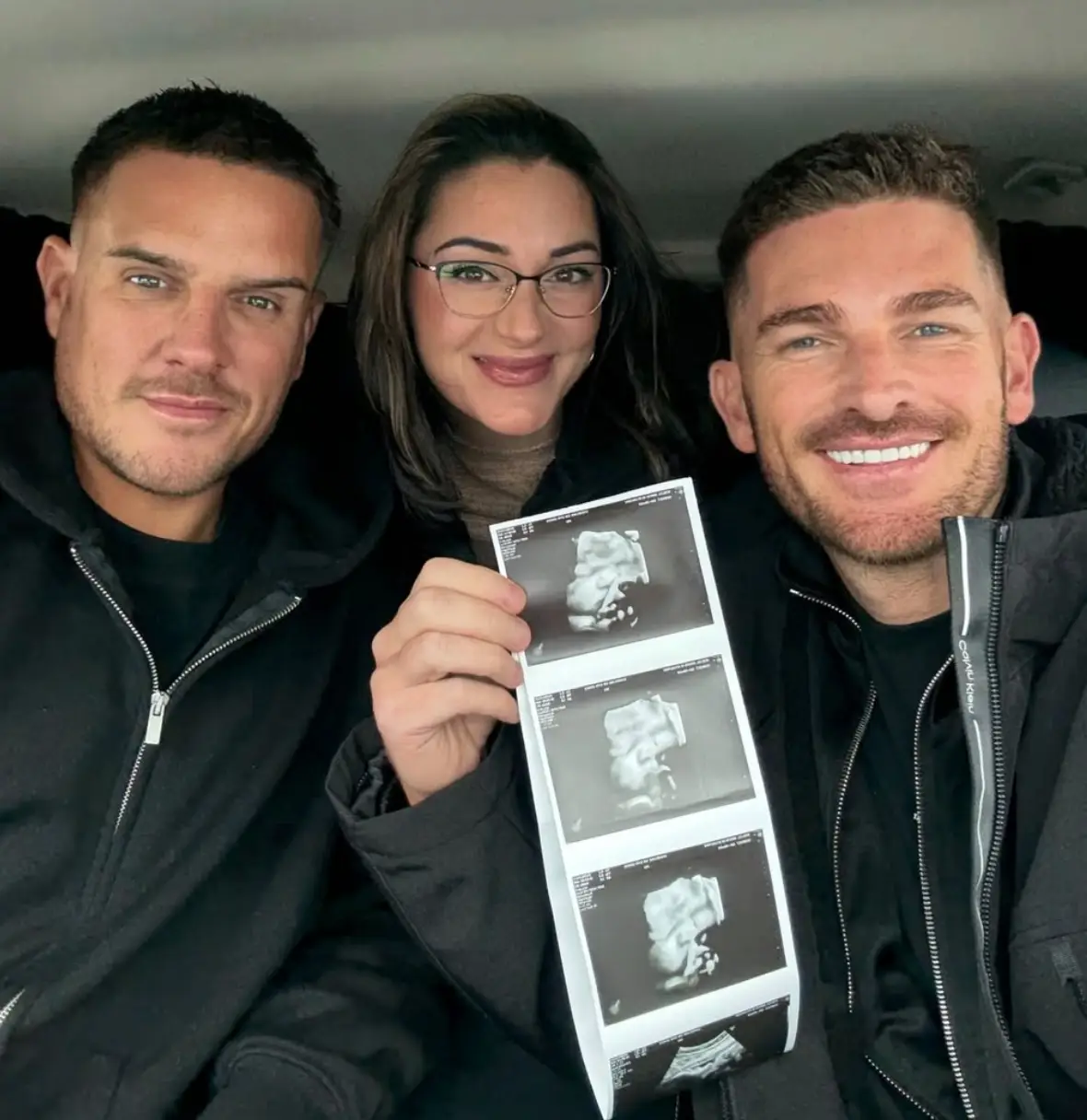 Jamie Corbett and Adam Frisby sought out a US surrogate mother to birth their daughter Leven (Instagram/fr15by)