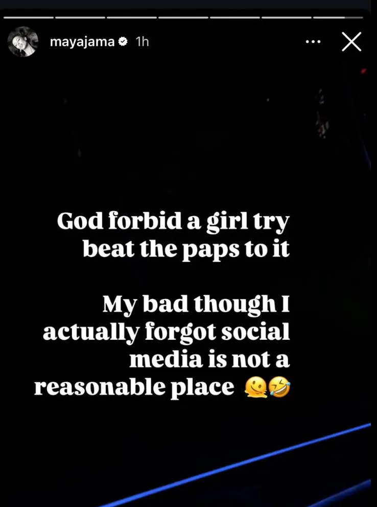 It has since been deleted. (Instagram/mayajama)