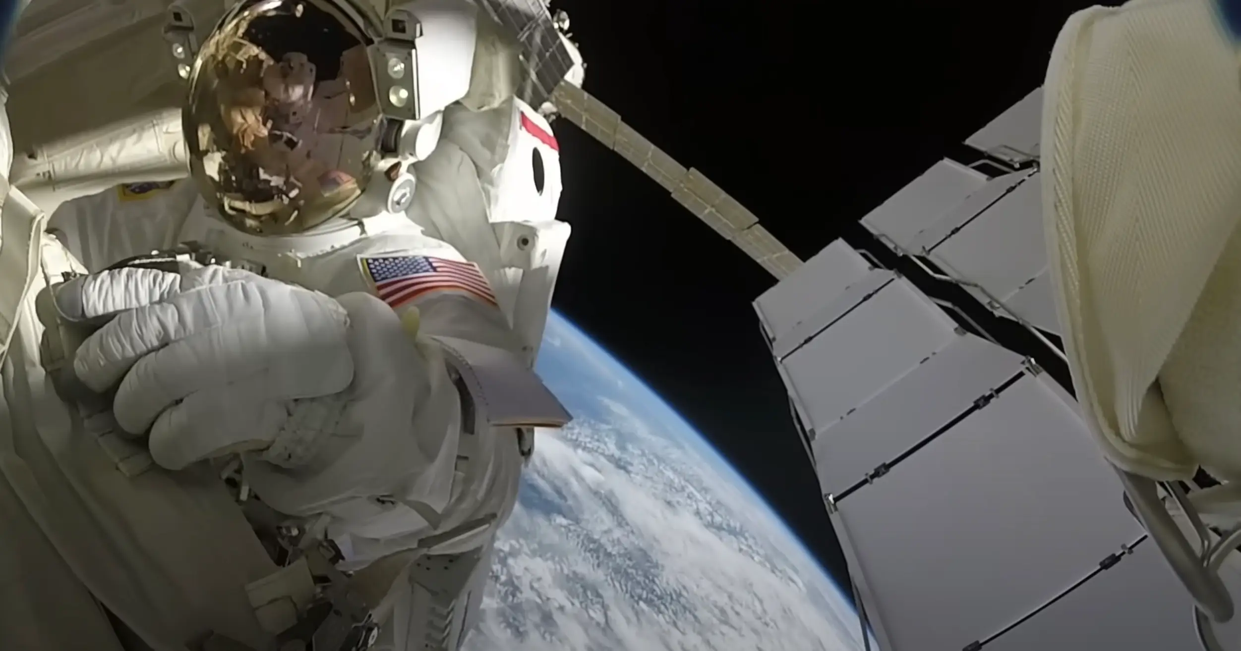 The footage of the astronauts' spacewalk might leave you feeling quite emotional (YouTube/Beautiful Existence/NASA)
