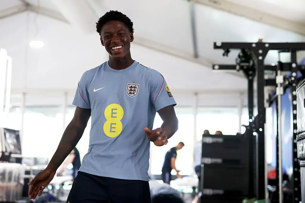 Mainoo is yet to feature at the World Cup but is clearly making an impact off the pitch (Eddie Keogh - The FA/The FA via Getty Images)