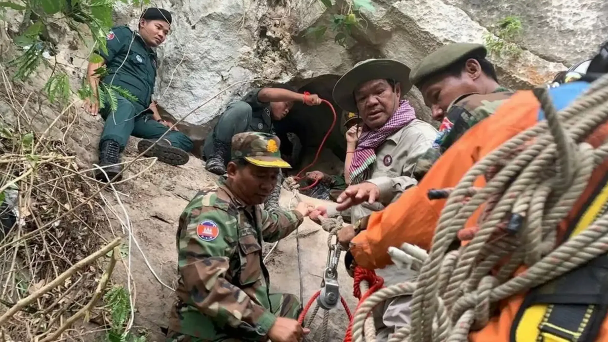 It would take 200 people to rescue him from the cave (Police Handout)