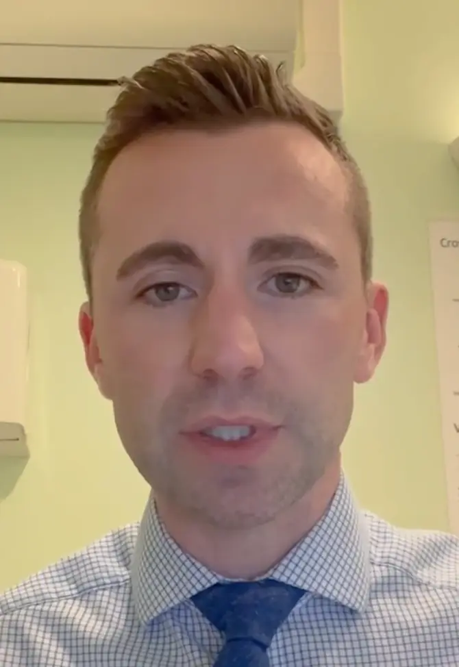 Daibhéid McHugh from Specsavers with the expert advice (TikTok / Specsavers)