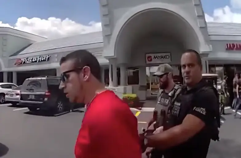 Police footage was shared of the arrest (Marion County Sheriff's Office / WESH2 News)