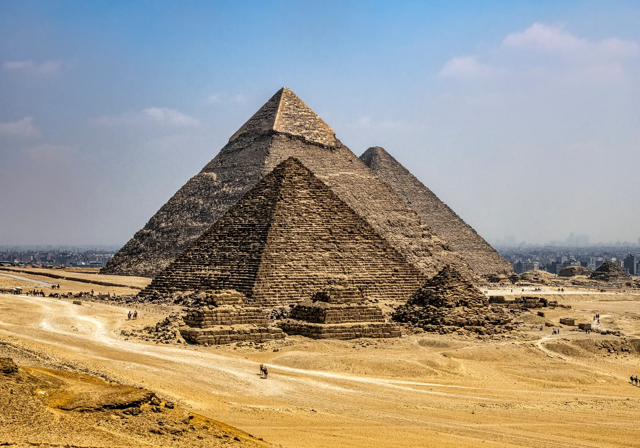 Measuring as tall as 481 feet, the construction of the pyramids has baffled many for generations (Getty Stock Images)