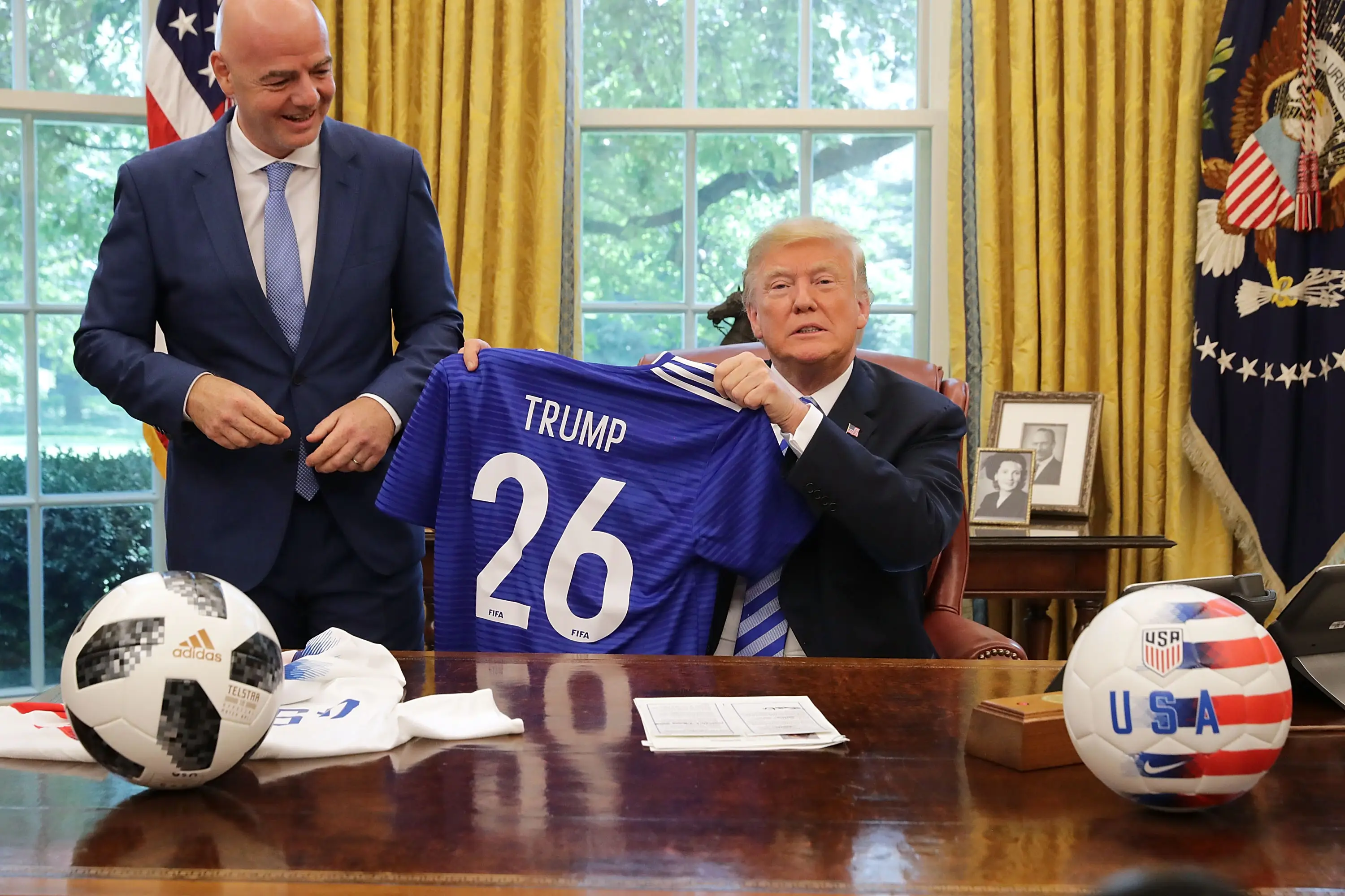 Trump's travel ban is set to scupper the dreams of some footie fans who want to see their teams compete in person (Chip Somodevilla/Getty Images)