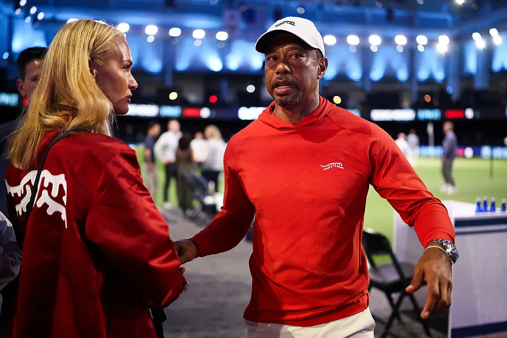 Tiger Woods has been dating Kai's mum Vanessa since 2024 (James Gilbert/TGL/TGL Golf via Getty Images)