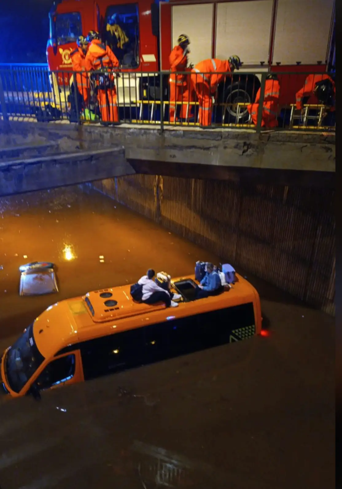 Firefighters also assisted in the rescue which took place on Tuesday night (SOLARPIX)