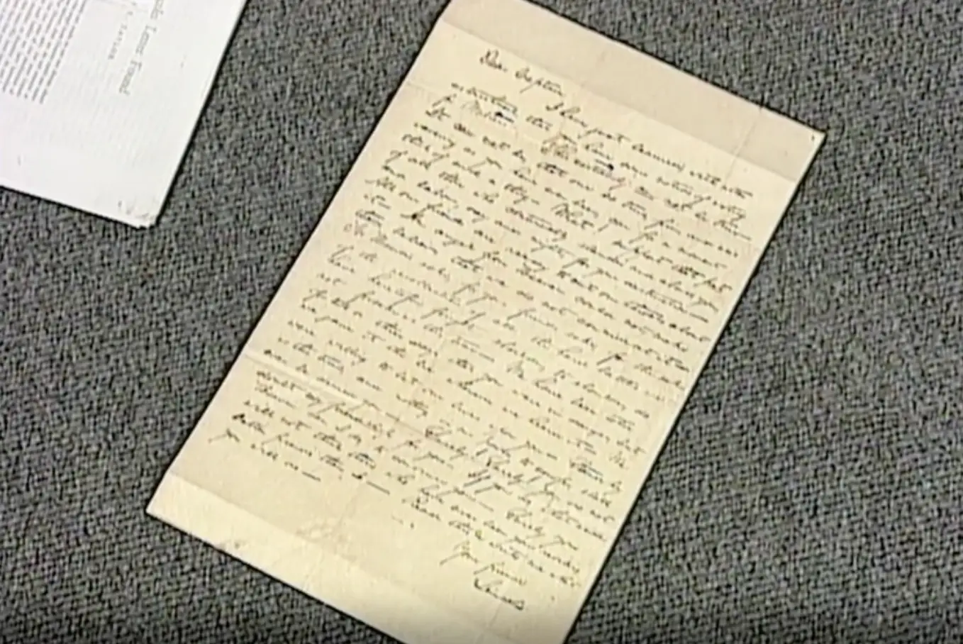 The 'pristine' letter (PBS)