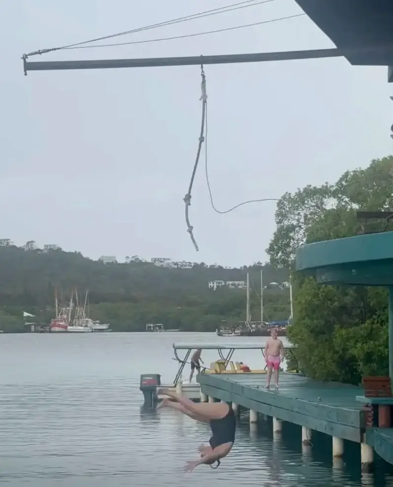 The couple suspect the rope swing was 'improperly connected' (GoFundMe)