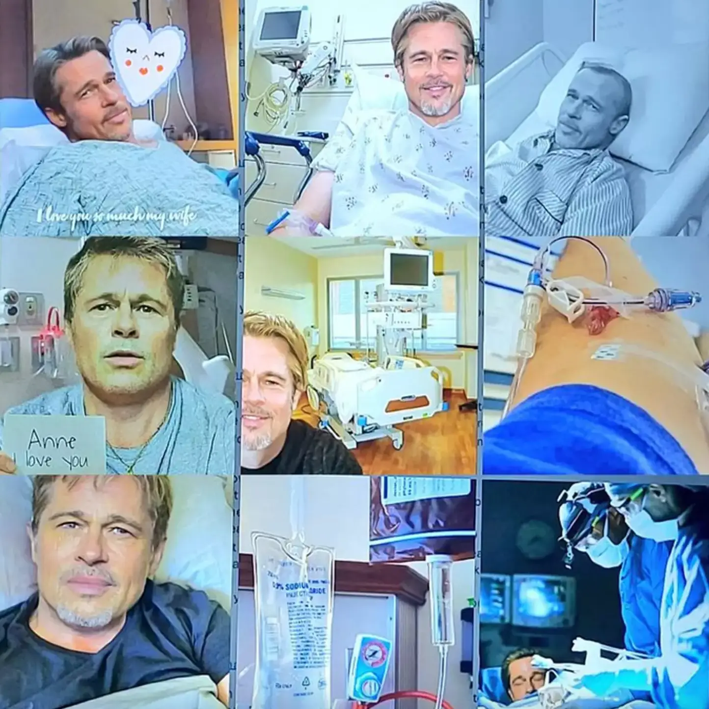 Some of the photos sent to Anne to convince her that the scammer was Brad Pitt (TF1)