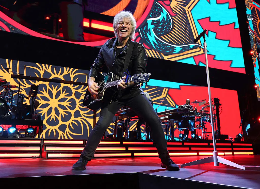 Jon Bon Jovi performs onstage during the Forever Tour at Madison Square Garden (Kevin Mazur/Getty Images)