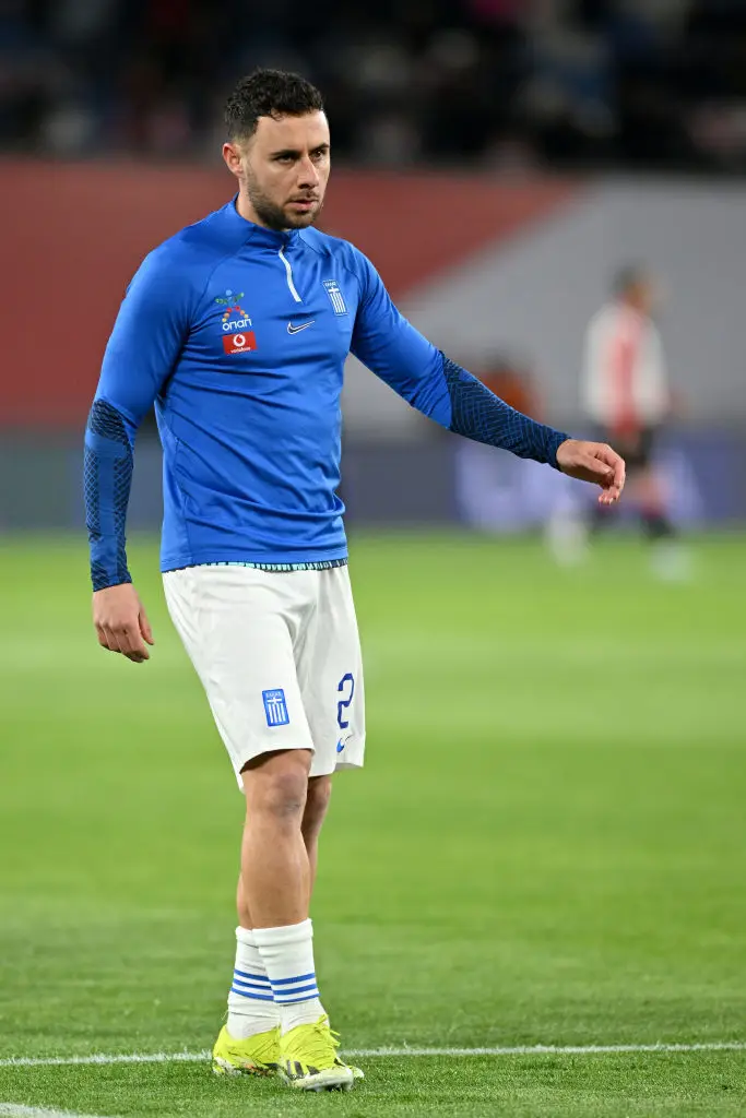 Baldock represented Greece internationally (Levan Verdzeuli - UEFA/UEFA via Getty Images)