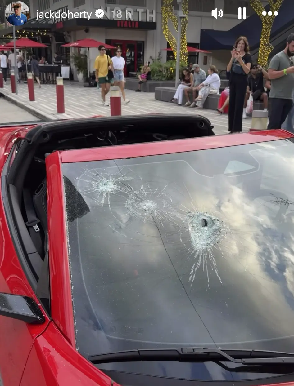 Jack Doherty posted a picture of the aftermath on his Instagram (instagram/@Jackdoherty)