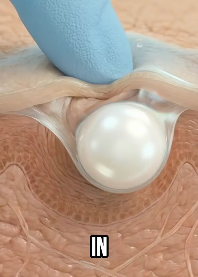 Pushing down on milia can cause the cyst to be lodged deeper in your skin (YouTube/MacroCutaway)