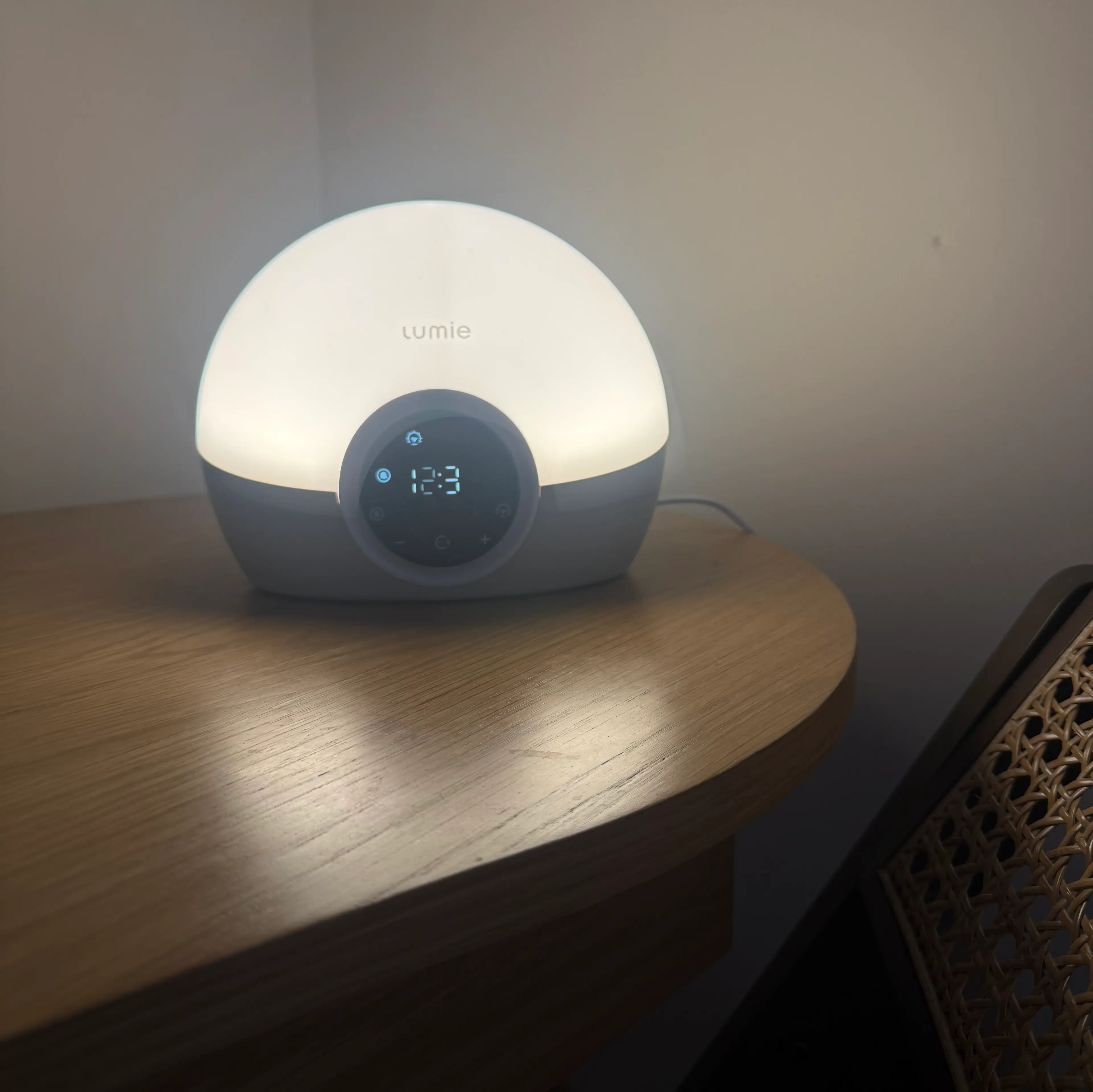 The sunrise setting on the Lumie Bodyclock Spark 100 