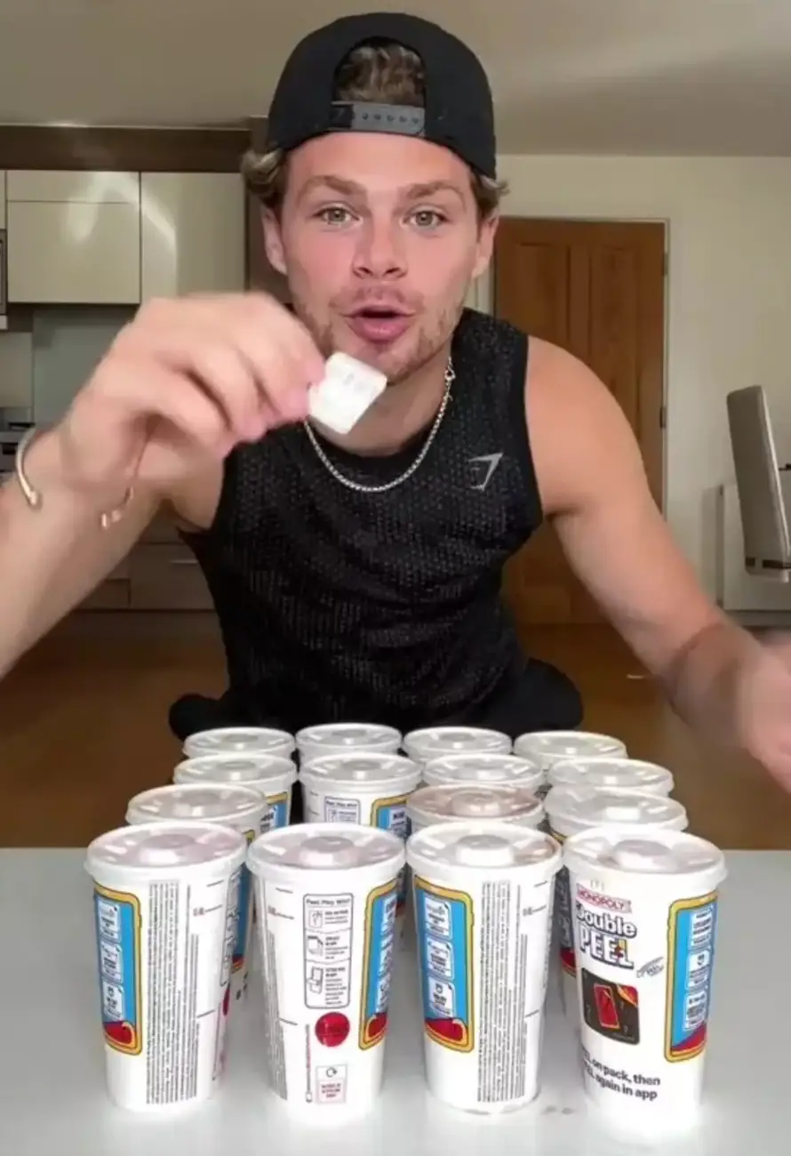 He landed a good few properties and a number of food prizes to boot. (TikTok/@joshryanx)