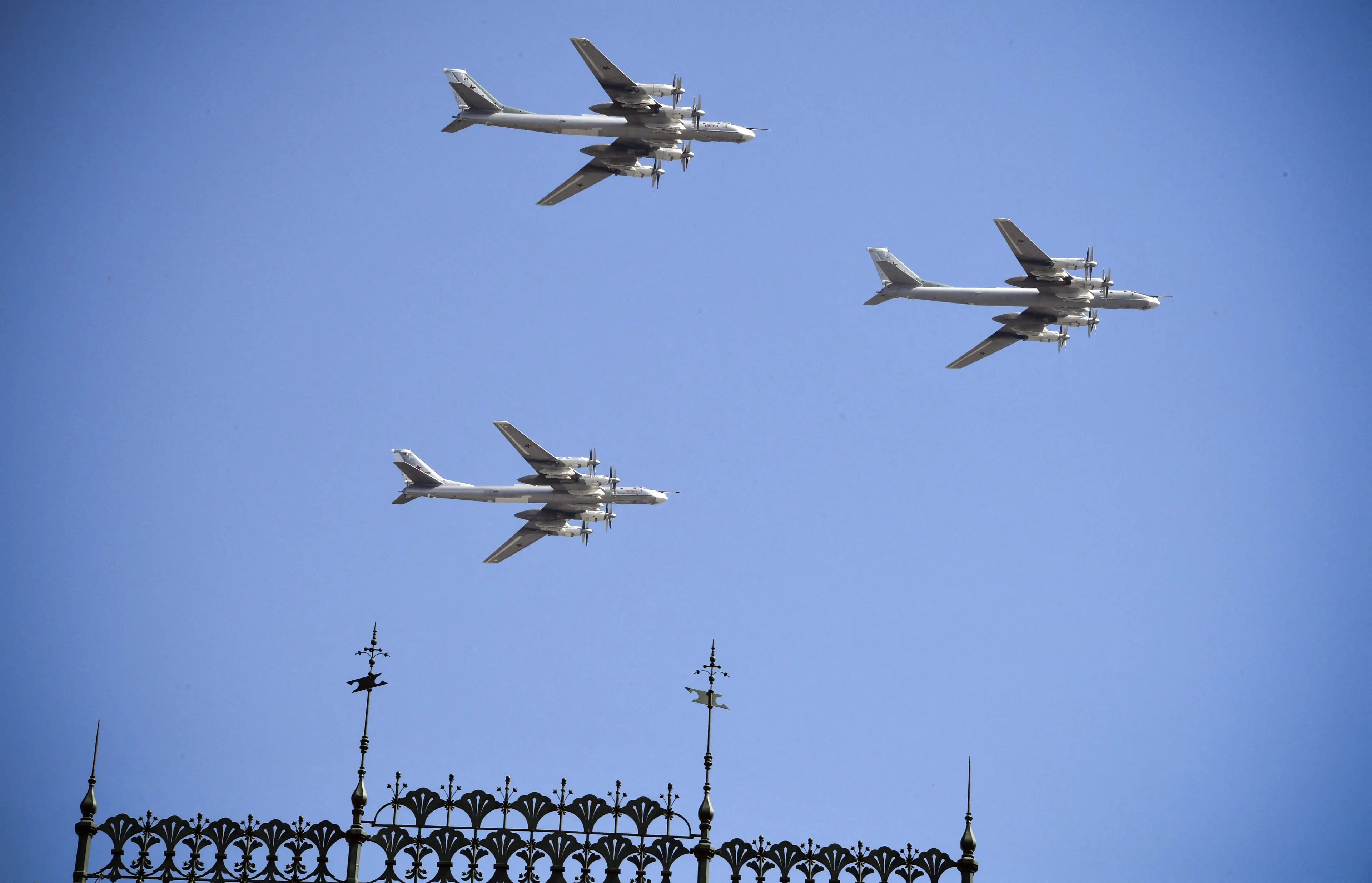 Reports from Ukraine warn that Russia has moved strategic bombers westwards (ALEXANDER NEMENOV/AFP via Getty Images)