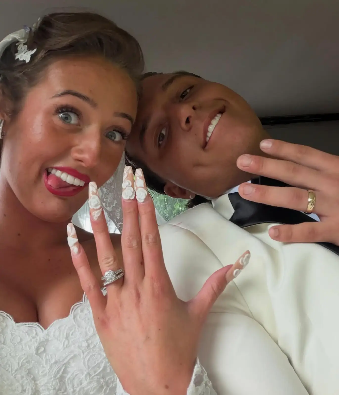 A man was arrested at the young couple's wedding reception hours after they tied the knot (Instagram/@7noahprice)