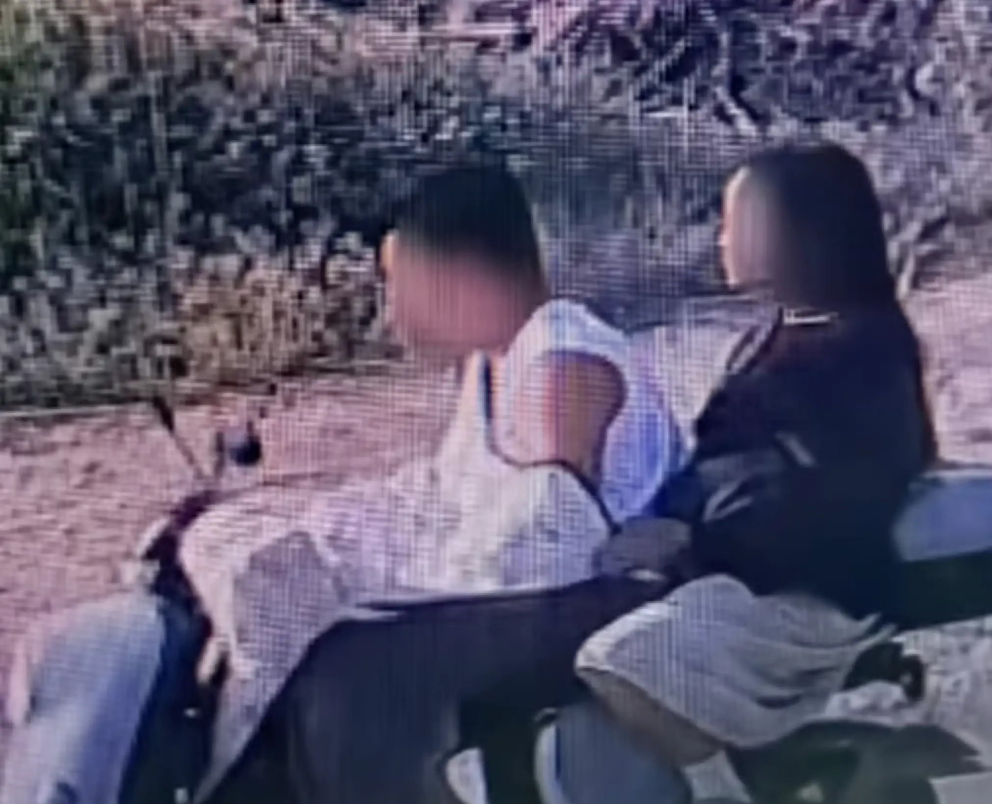 A moment captured on camera which appears to show two people stealing Chutou the dog and escaping on an electric scooter (Douyin)