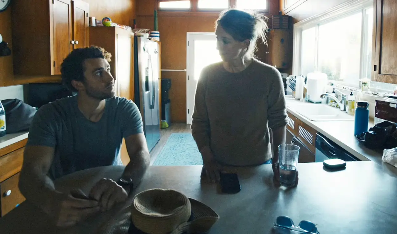 Evans and Holmes in You Can See Everything. (A24)