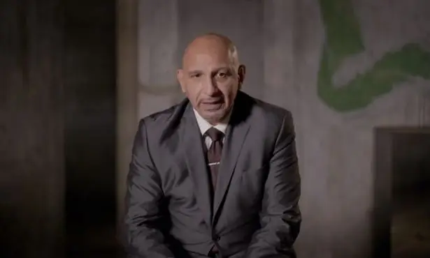 Stephen French speaks to the camera on 'Gang Wars'.