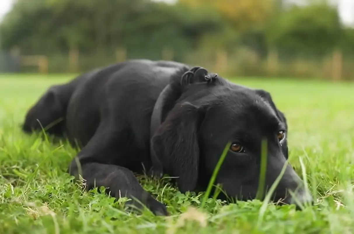 According to the expert you shouldn't try and calm your dog down, instead you should order it to stay where it is.
