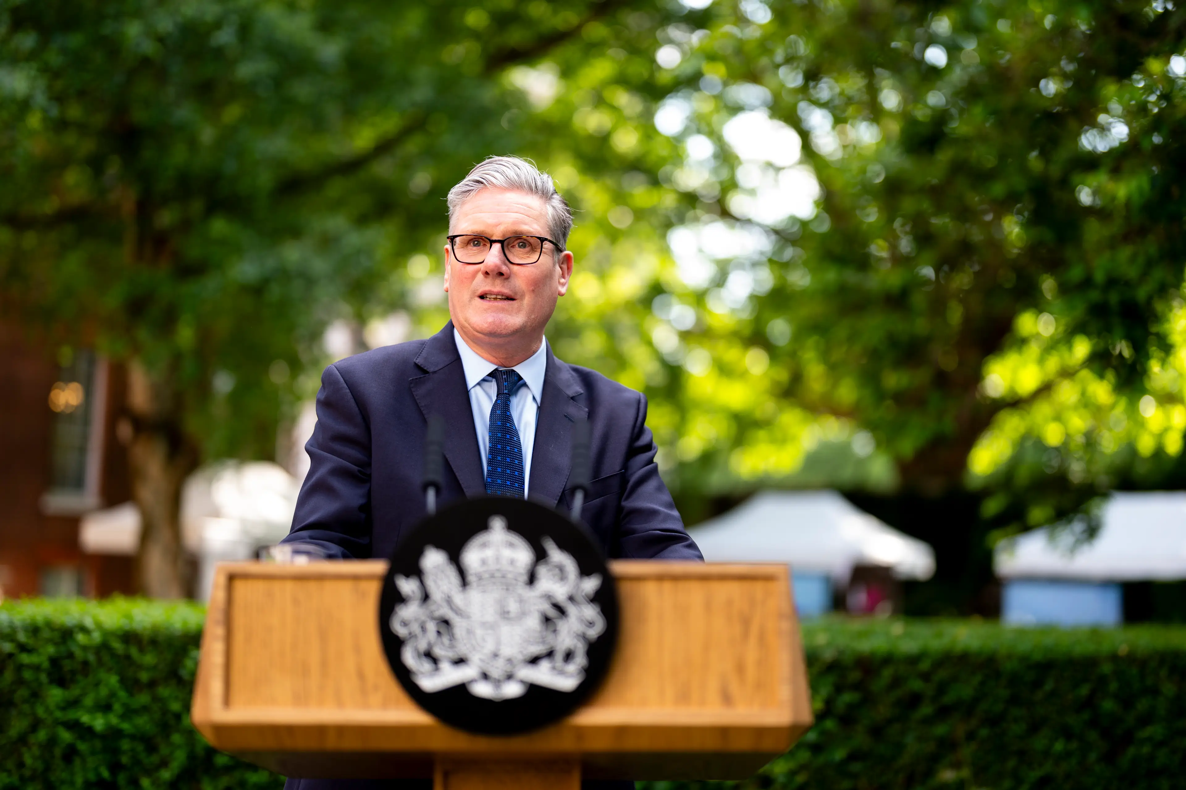 The UK has said it is not helping Israel with the conflict, and Keir Starmer called for 'de-escalation' (Jordan Pettitt - WPA Pool / Getty Images)