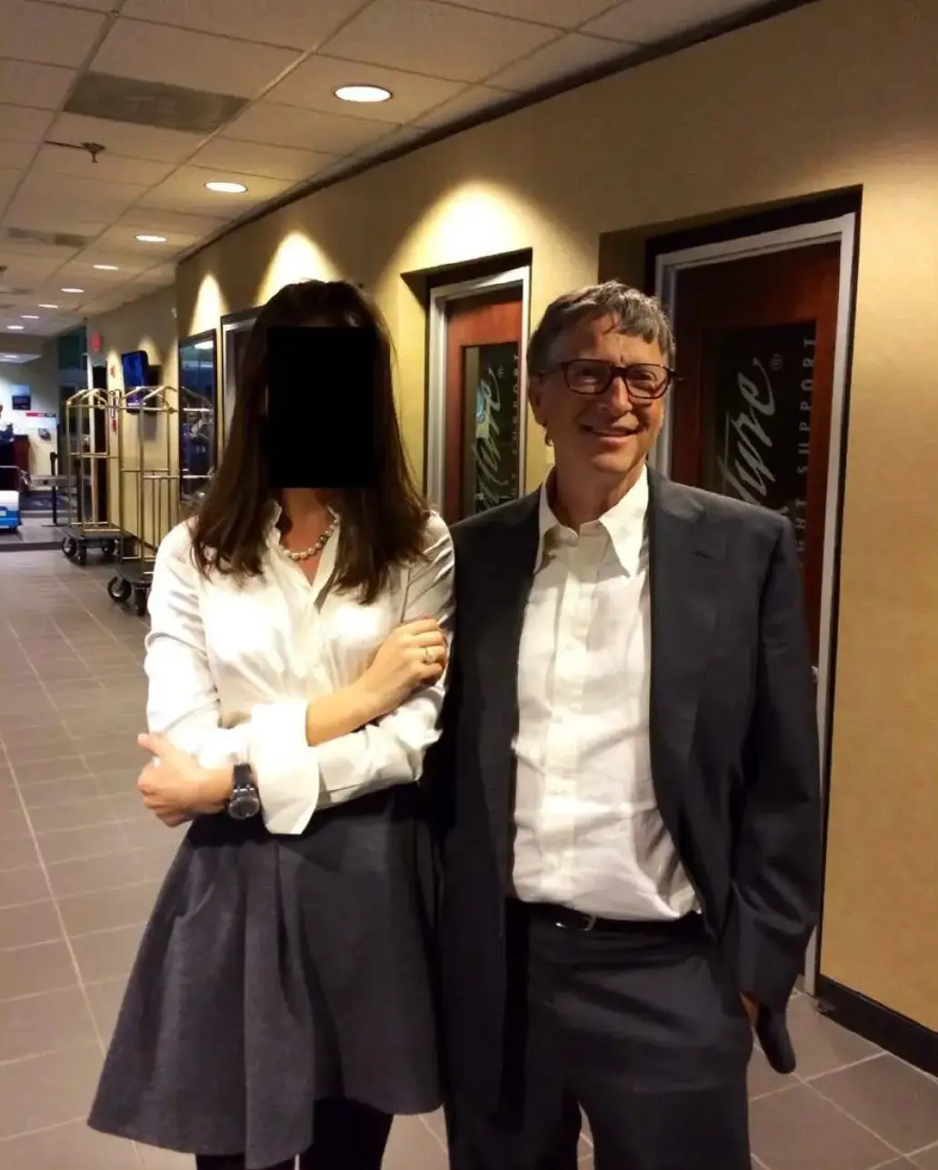 Bill Gates was also photographed in the files (DOJ)
