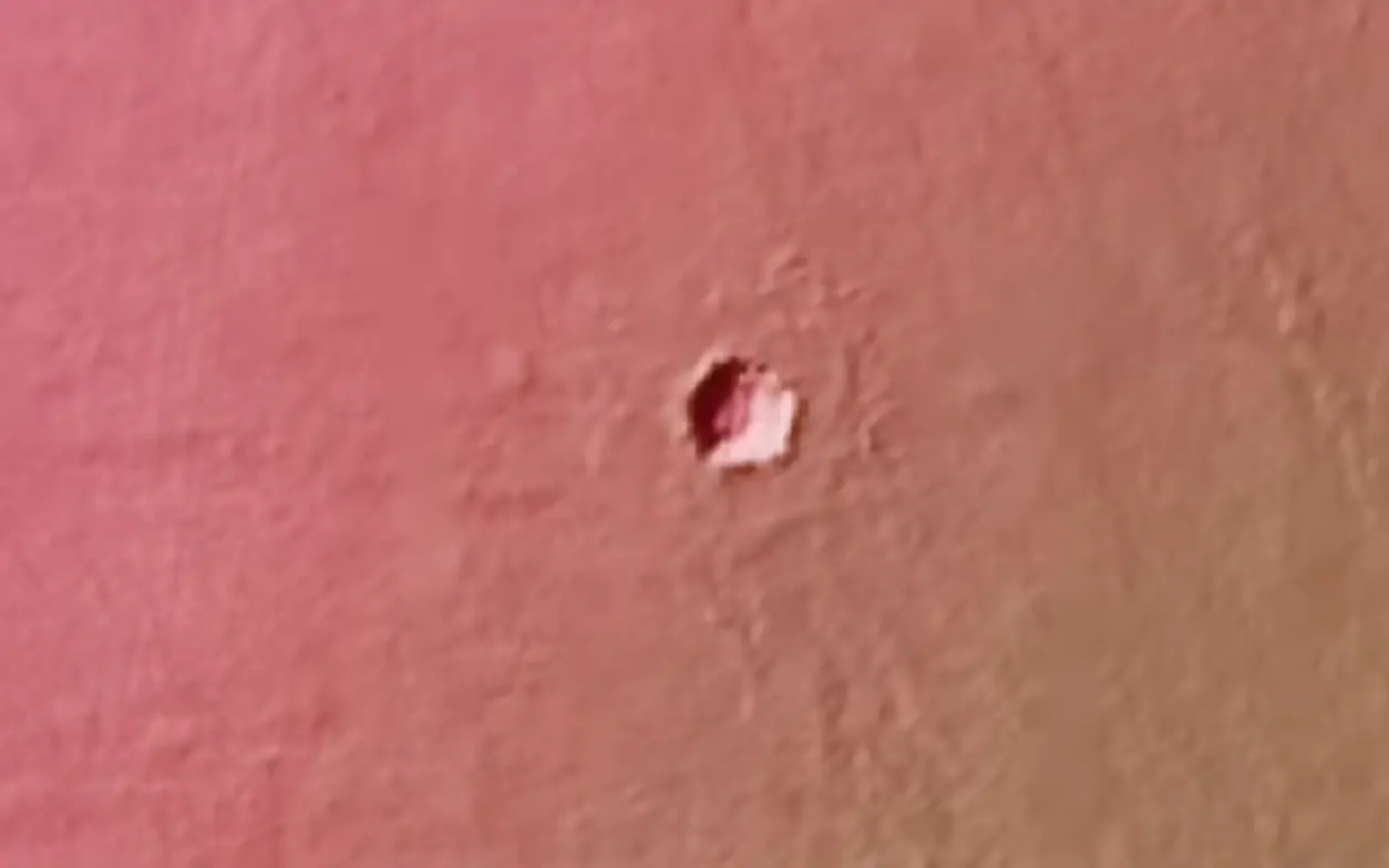 It has been suggested the hole could be sheltering an alien species from the harsh conditions on the planet (NASA)