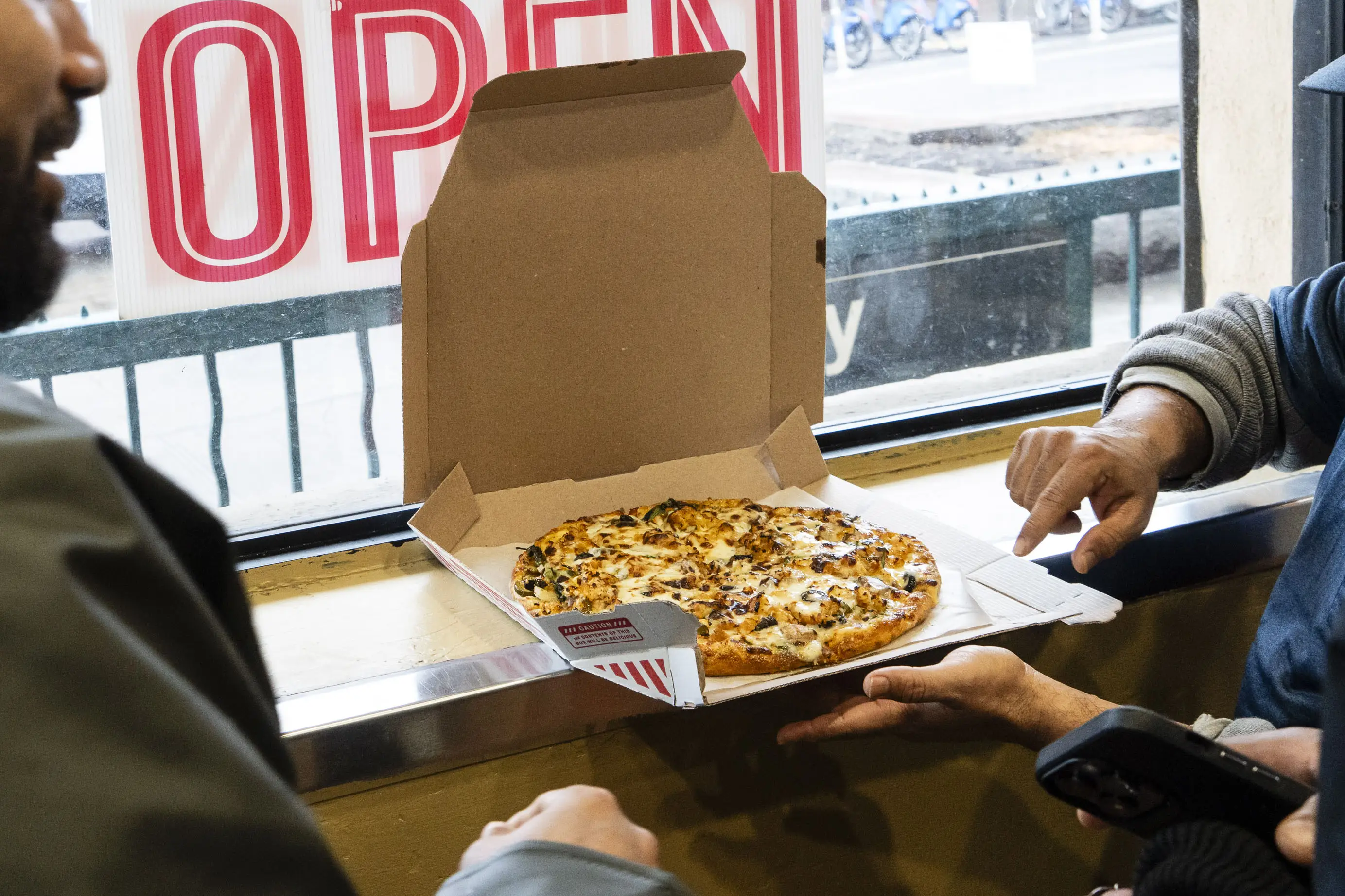 He found a pizza online would have set him back £19.99 (Eilon Paz/Bloomberg via Getty Images)