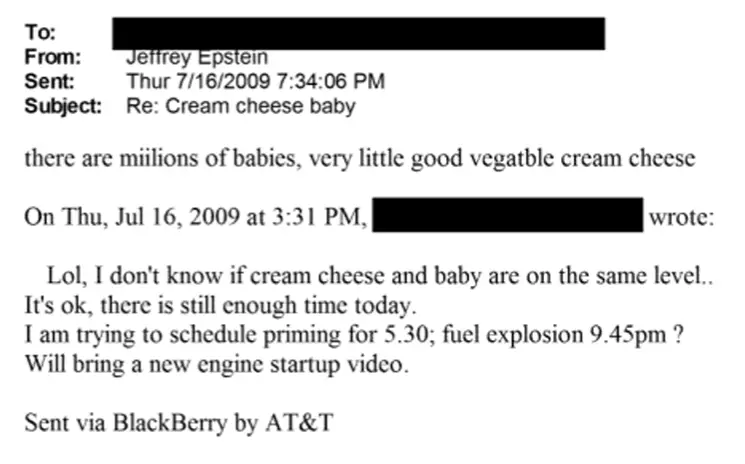 There are concerns that the words 'cheese' and 'pizza' might be a secret code in the Epstein files (US Department of Justice)