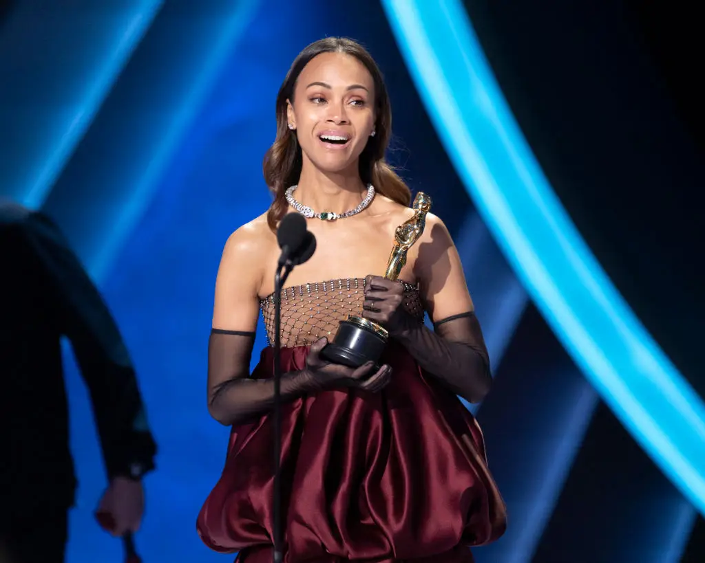 Zoe Saldana was delighted by the milestone (Frank Micelotta/Disney via Getty Images)